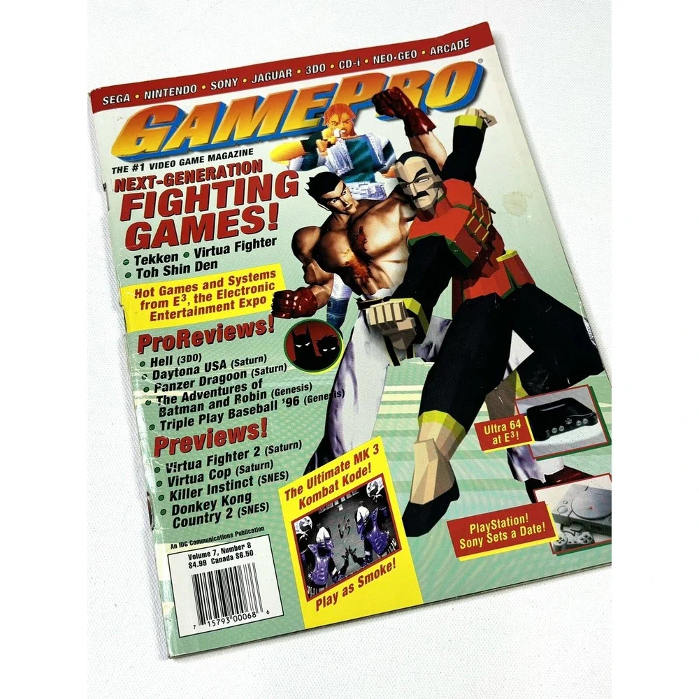 GamePro Magazine Issue August 1995 Vol 7 Issue 8 Tekken Virtua Fighter DKC2